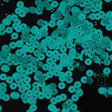 Bag of Teal Color Loose Sequins with Silver Back - 5mm