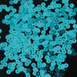 Bag of Turquoise Color Loose Sequins with Silver Back - 5mm