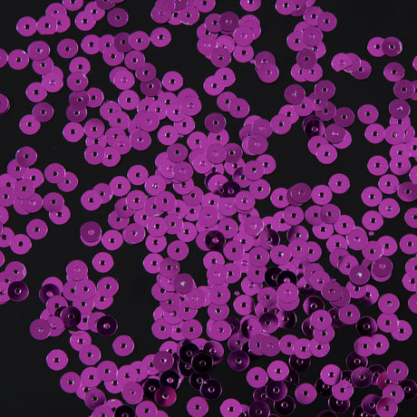Bag of Fuchsia Color Loose Sequins with Silver Back - 5mm