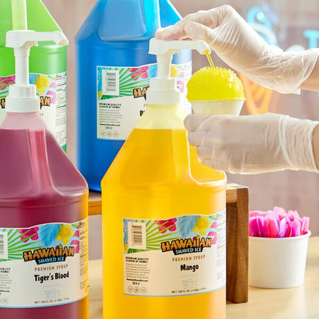 Hawaiian Shaved Ice Mango Snow Cone Syrup 1 Gallon