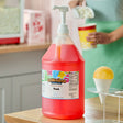 Hawaiian Shaved Ice Peach Snow Cone Syrup 1 Gallon - 4/Case