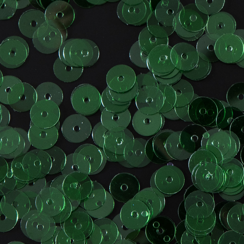 Bag of Jade Transparent Bright Loose Sequins - 6mm