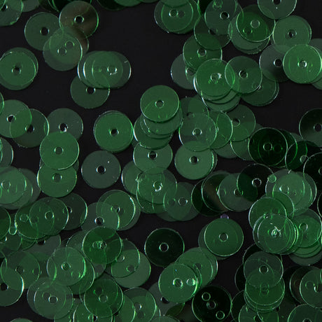 Bag of Jade Transparent Bright Loose Sequins - 6mm