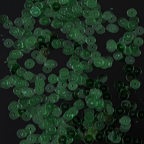 Bag of Jade Transparent Bright Loose Sequins - 6mm
