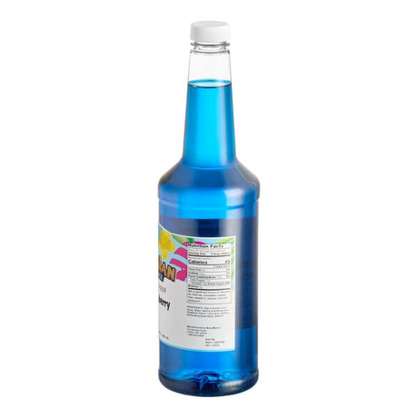 Hawaiian Shaved Ice Blue Raspberry Snow Cone Syrup 32 fl. oz. - 12/Case