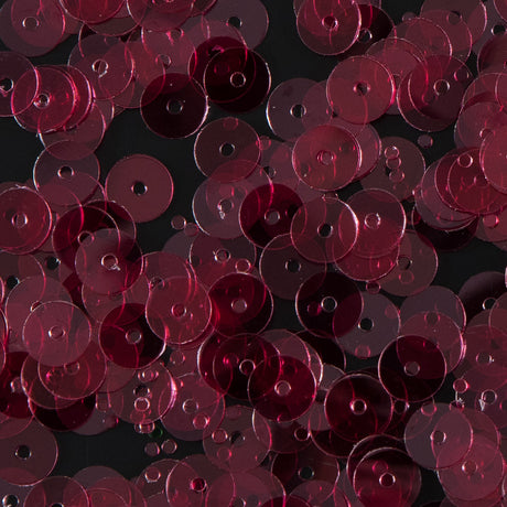 Bag of Ruby Transparent Bright Loose Sequins - 6mm