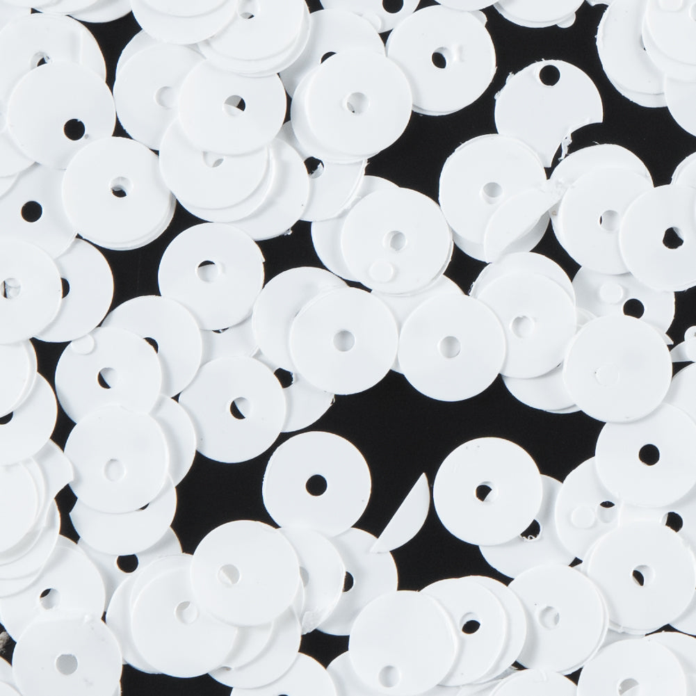Bag of White Transparent Bright Loose Sequins - 6mm