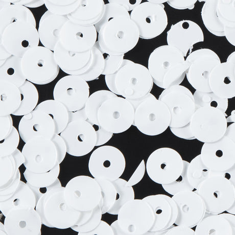 Bag of White Transparent Bright Loose Sequins - 6mm