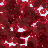 Bag of Red Transparent Bright Loose Sequins - 6mm