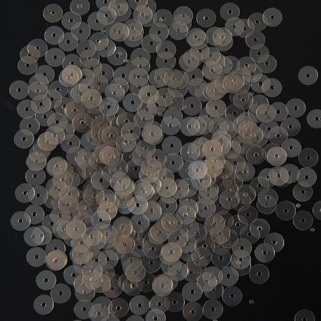 Bag of Beige Transparent Bright Loose Sequins - 6mm