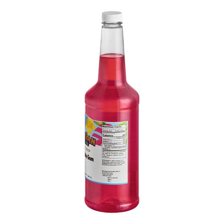 Hawaiian Shaved Ice Pink Bubble Gum Snow Cone Syrup 32 fl. oz. - 12/Case