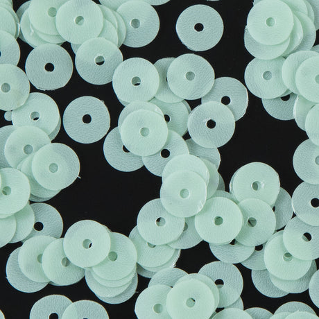 Bag of Tea Green Dull-Bright Loose Sequins - 6mm