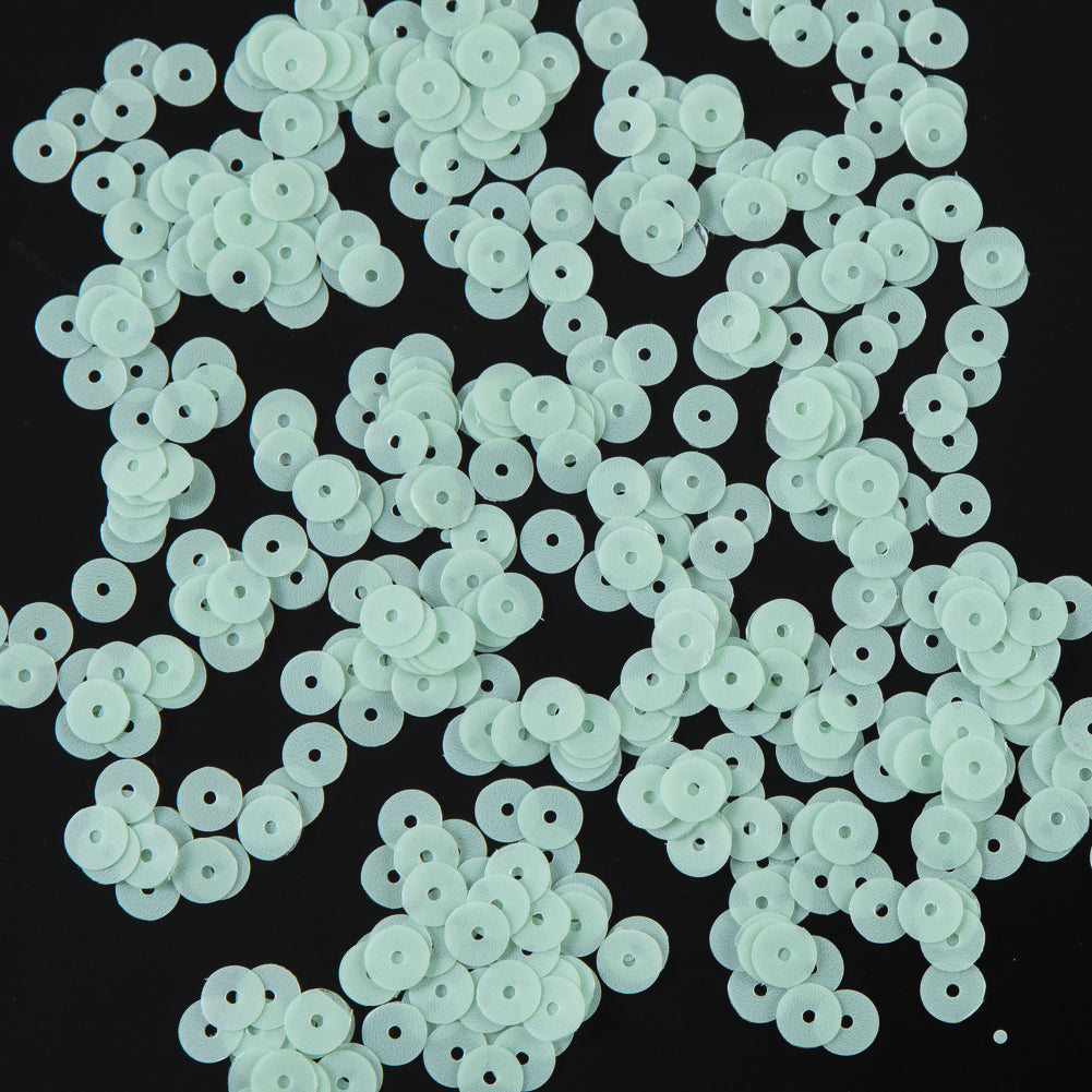 Bag of Tea Green Dull-Bright Loose Sequins - 6mm