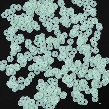 Bag of Tea Green Dull-Bright Loose Sequins - 6mm