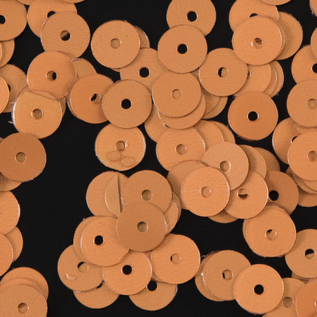 Bag of Pumpkin Dull-Bright Loose Sequins - 6mm