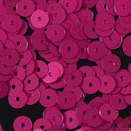 Bag of Fuchsia Dull-Bright Loose Sequins - 6mm