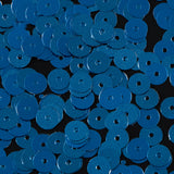 Bag of Blue Dull-Bright Loose Sequins - 6mm