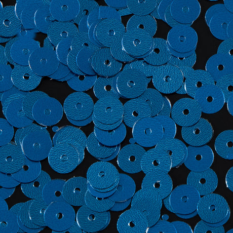 Bag of Blue Dull-Bright Loose Sequins - 6mm