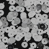 Bag of Silver Color Loose Sequins with Silver Back - 6mm