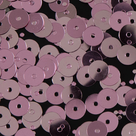 Bag of Pink Color Loose Sequins with Silver Back - 6mm