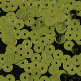 Bag of Lime Color Loose Sequins with Silver Back - 6mm