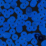 Bag of Blue Color Loose Sequins with Silver Back - 6mm