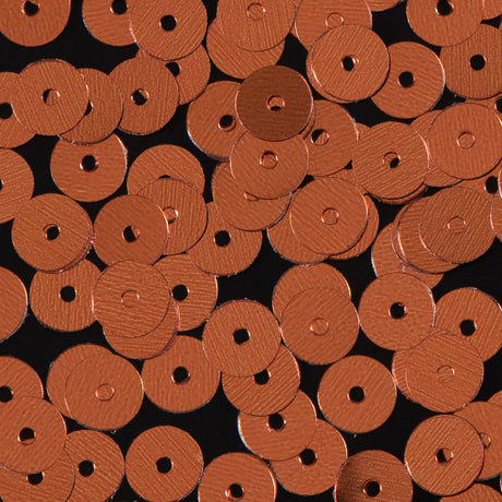 Bag of Pumpkin Color Loose Sequins with Silver Back - 6mm