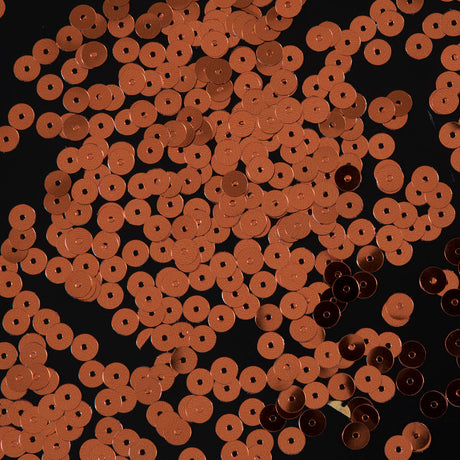 Bag of Pumpkin Color Loose Sequins with Silver Back - 6mm
