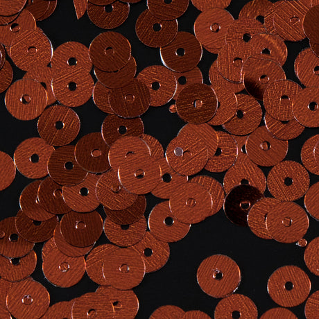 Bag of Rust Color Loose Sequins with Silver Back - 6mm