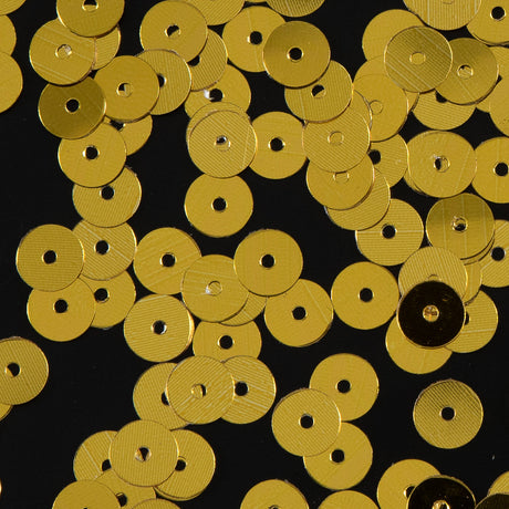 Bag of Gold Color Loose Sequins with Silver Back - 6mm