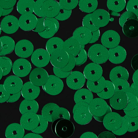 Bag of Jade Color Loose Sequins with Silver Back - 6mm