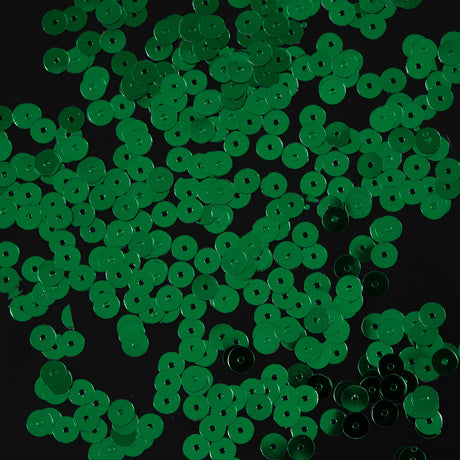 Bag of Jade Color Loose Sequins with Silver Back - 6mm