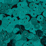 Bag of Teal Color Loose Sequins with Silver Back - 6mm
