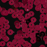 Bag of Ruby Color Loose Sequins with Silver Back - 6mm