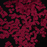 Bag of Ruby Color Loose Sequins with Silver Back - 6mm