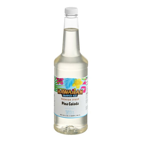 Hawaiian Shaved Ice Pina Colada Snow Cone Syrup 32 fl. oz. - 12/Case