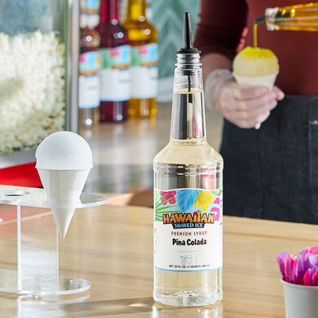 Hawaiian Shaved Ice Pina Colada Snow Cone Syrup 32 fl. oz. - 12/Case