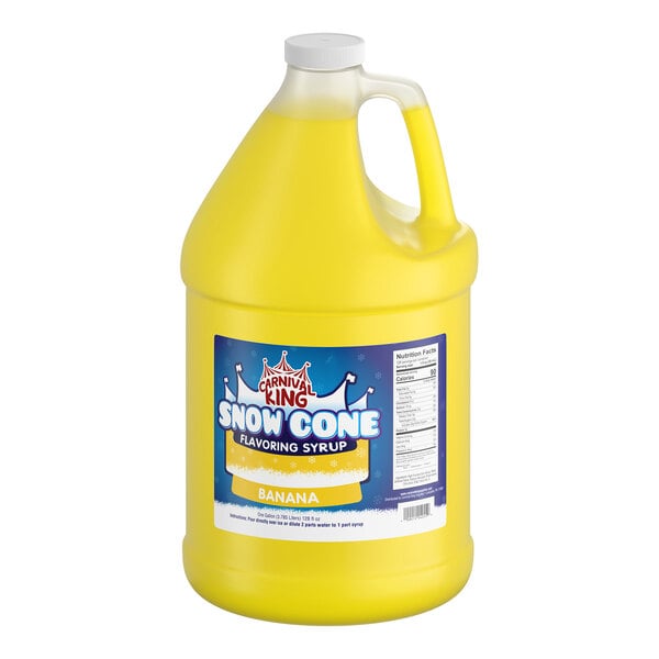 Carnival King 1 Gallon Banana Snow Cone Syrup - 4/Case