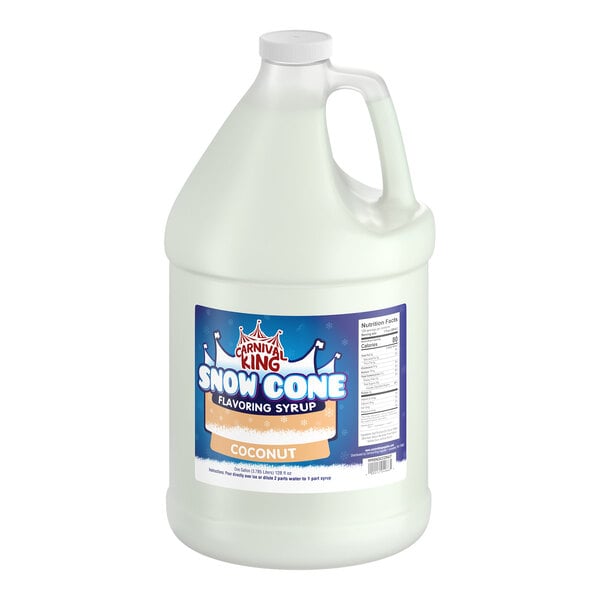 Carnival King 1 Gallon Coconut Snow Cone Syrup - 4/Case
