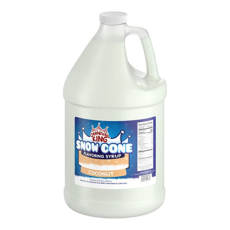 Carnival King 1 Gallon Coconut Snow Cone Syrup - 4/Case