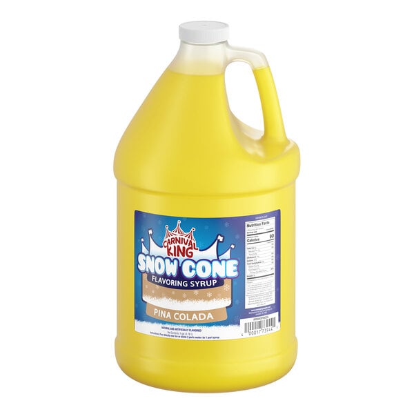 Carnival King Pina Colada Snow Cone Syrup 1 Gallon - 4/Case