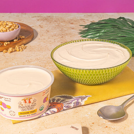 Painterland Sisters Passion Fruit Organic Skyr Yogurt Cup 5.3 oz. - 8/Pack