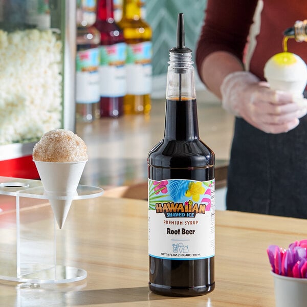 Hawaiian Shaved Ice Root Beer Snow Cone Syrup 32 fl. oz.