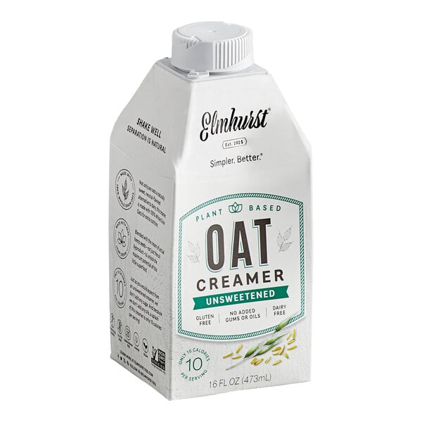 Elmhurst 16 fl. oz. Unsweetened Oat Creamer - 6/Case