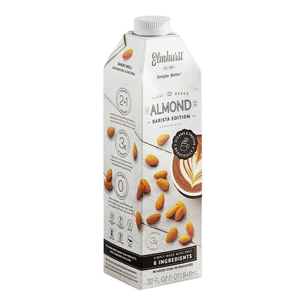 Elmhurst 32 fl. oz. Barista Almond Milk - 6/Case