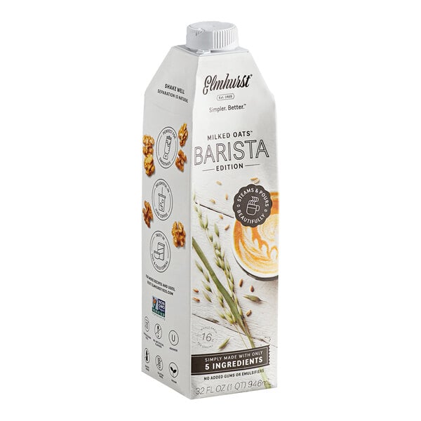 Elmhurst 32 fl. oz. Barista Oat Milk - 6/Case