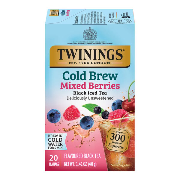 Twinings Mixed Berries Cold Brewed Iced Tea Bags - 20/Box