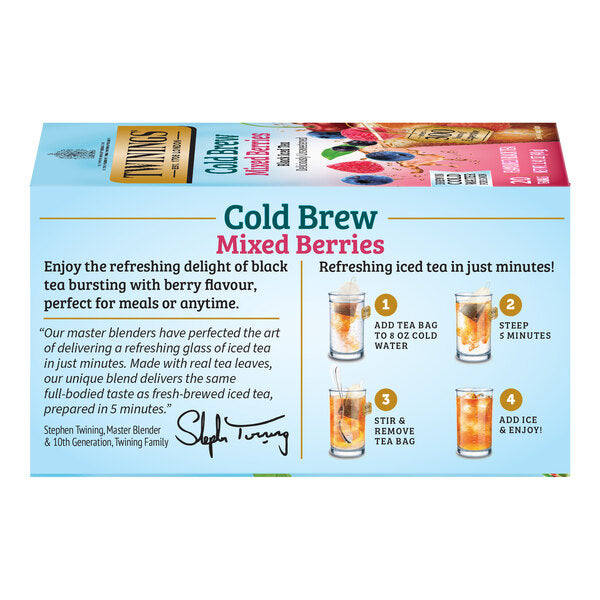 Twinings Mixed Berries Cold Brewed Iced Tea Bags - 20/Box