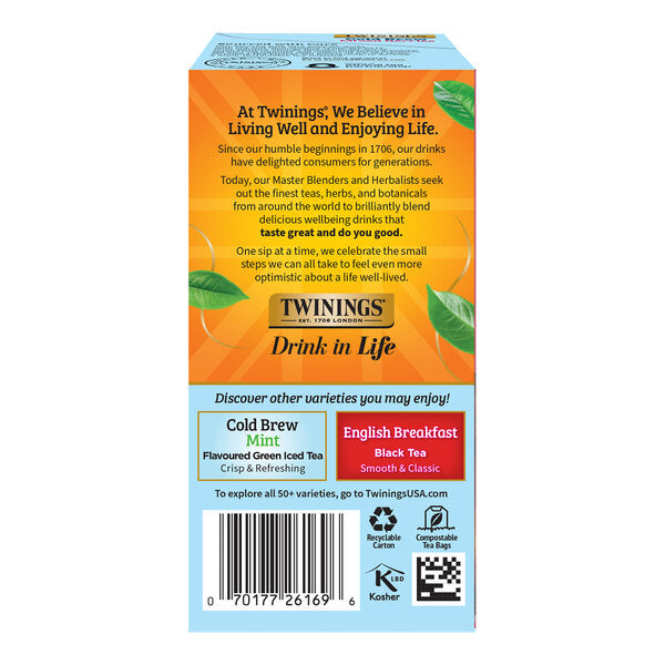 Twinings Mixed Berries Cold Brewed Iced Tea Bags - 20/Box