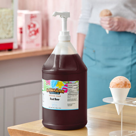 Hawaiian Shaved Ice Root Beer Snow Cone Syrup 1 Gallon